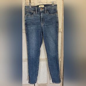 Madewell Women's 10" Roadtripper Skinny Jeans Size 27 Snap Ankles Logo